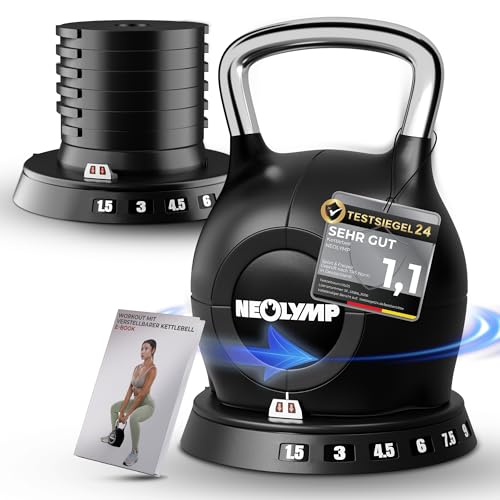 NEOLYMP Kettlebell Set 1,5-10 kg - 7-in-1...