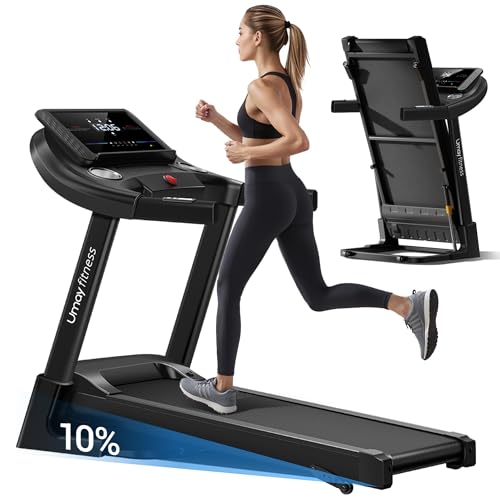 UMAY Laufband mit Steigung 14km/h, Laufband...