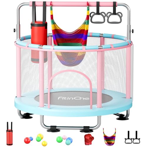 FitinOne 140cm Kindertrampolin, Indoor und...