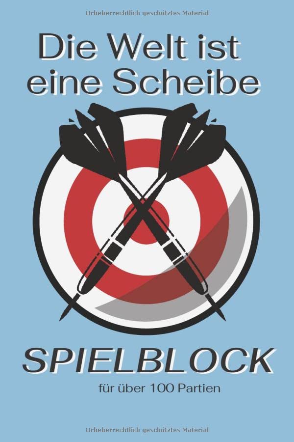 Dart Spielblock für über 100 Partien: 6x9...