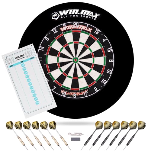 WIN.MAX Dartscheibe Kork Dartscheibe mit...