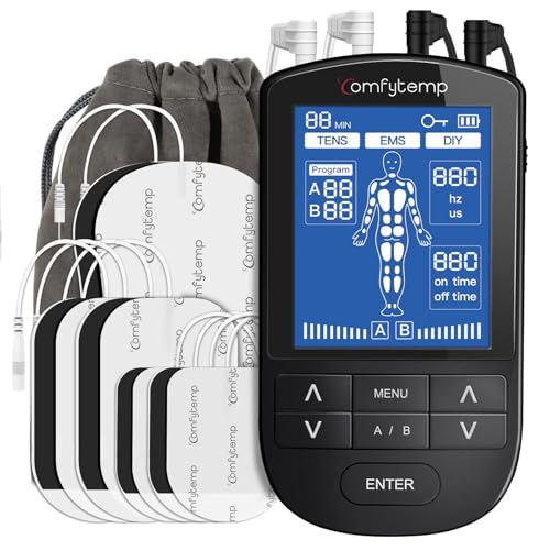 Comfytemp 4 Kanäle 8 Elektroden TENS/EMS/DIY...