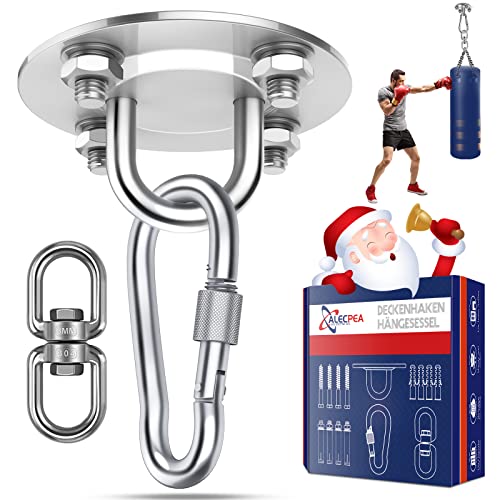 ALECPEA Edelstahl Deckenhaken bis 400kg -...