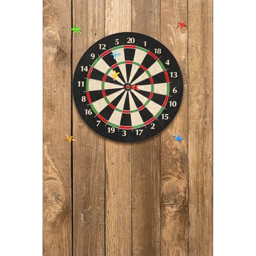 KEAGAN Dartboard Wandschutz mit Holzmaserung,...