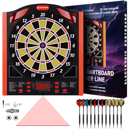WIN.MAX Elektronische Dartscheibe Profi Set...